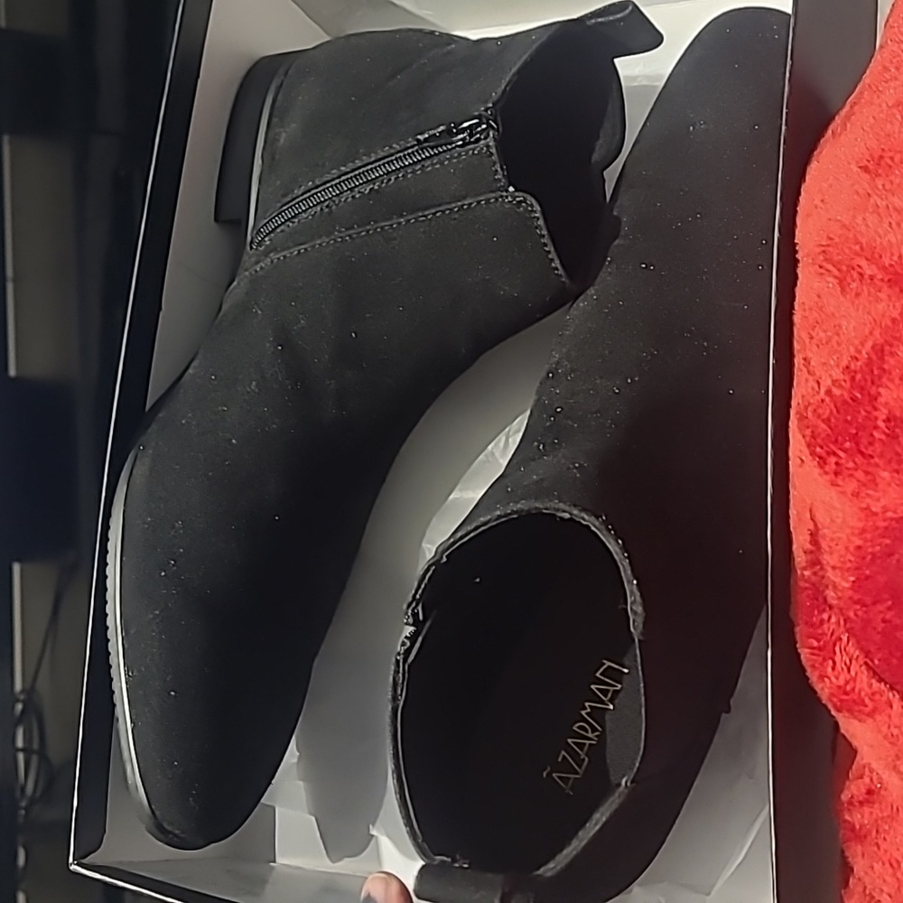 Black suede chelsea boots